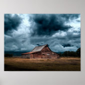 嵐の間の農村部の田舎のキャビン ポスター (正面)