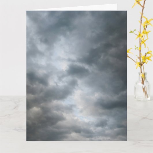 嵐の雲が大きなグリーティングカードを破る カード (黄色い花)