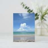嵐の雲と海の風景 写真 ポストカード (スタンド正面)