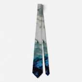 嵐の雲と海流の抽象芸術 ネクタイ (正面)