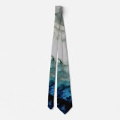嵐の雲と海流の抽象芸術 ネクタイ (裏面)