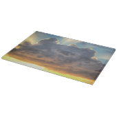 嵐の雲に照らされた夕日 カッティングボード (角)