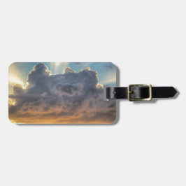 嵐の雲に照らされた夕日 ラゲッジタグ