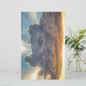 嵐の雲に照らされた夕日 便箋 (スタンド正面)