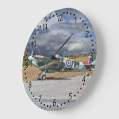 嵐の雲の下で唾を吐く ラージ壁時計 (傾斜)