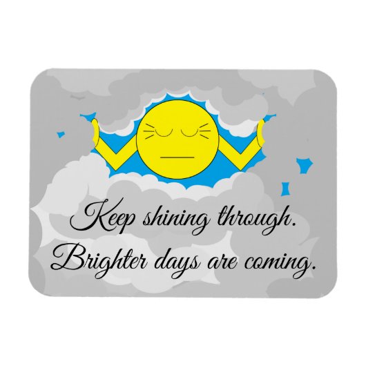 嵐の雲を突き抜ける太陽 マグネット (横)