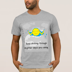 嵐の雲を突き抜ける太陽 Tシャツ