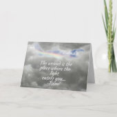 嵐の雲を通して見える虹 ノートカード (正面)