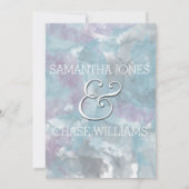 嵐の青い水色ハイビスカス結婚ズ セーブザデート (裏面)