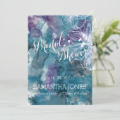 嵐の青い水色ハイビスカス結婚ズ 招待状 (スタンド正面)