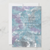 嵐の青い水色ハイビスカス結婚ズ 招待状 (裏面)