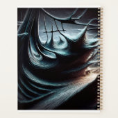 嵐の風で吹き荒れた混沌とした暗い海 プランナー手帳 (裏面)