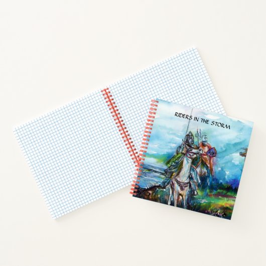 嵐の騎士中世の騎士馬のライダー ノートブック (内部)