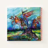 嵐の騎士中世の騎士馬のライダー ノートブック (裏面)