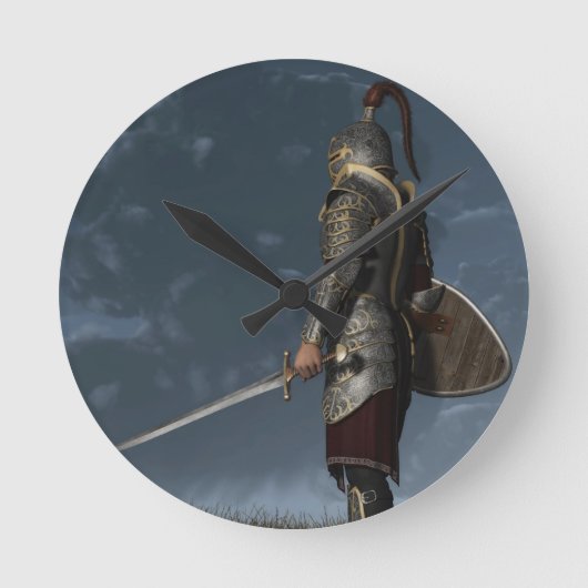 嵐の騎士 ラウンド壁時計 (正面)