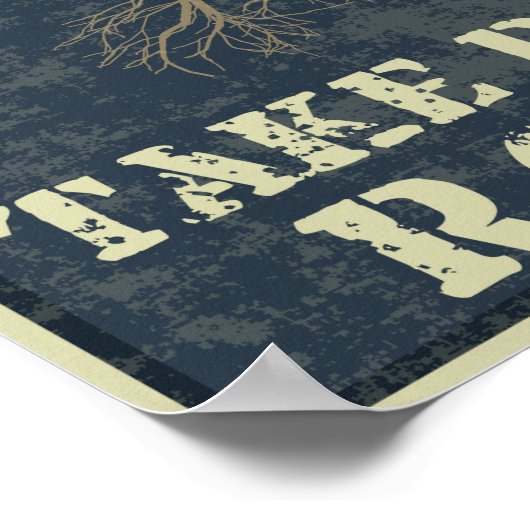 嵐は木の根を深くする ポスター (角)