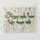 嵐は木の根を深くする ポストカード (正面)