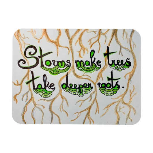 嵐は木の根を深くする マグネット (横)