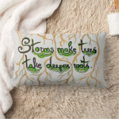 嵐は木の根を深くする ランバークッション (ブランケット)