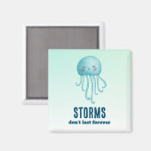 嵐は永遠にかわいい幸せなクラゲを続けない マグネット (正面/裏面)