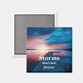 嵐は永遠に美しい夕日の湖を続けない マグネット (正面/裏面)