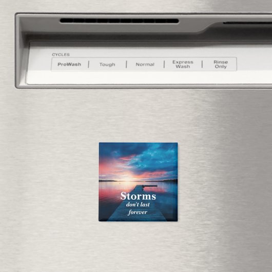 嵐は永遠に美しい夕日の湖を続けない マグネット (インサイチュ (食洗機))