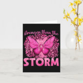 嵐よりも強い　バタフライの胸を持つ癌 カード (黄色い花)