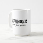 嵐よりも強く、信仰に満ちて コーヒーマグカップ (正面左)