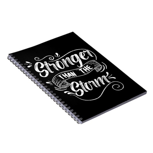 嵐より強いやる気を起こさせるタイポグラフィ ノートブック (右側)