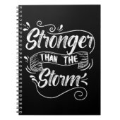 嵐より強いやる気を起こさせるタイポグラフィ ノートブック (正面)