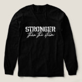 嵐より強い。暗い色用デザイン トライブレンドTシャツ (デザイン正面)