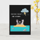 嵐を乗り切る カード (黄色い花)