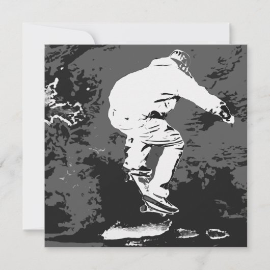 嵐を駆けるスケートボーダー (正面)