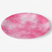 嵐スタイリッシュ雲の効果ピンク ペーパープレート (アングル)