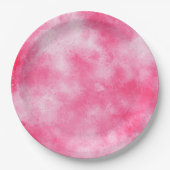 嵐スタイリッシュ雲の効果ピンク ペーパープレート (正面)