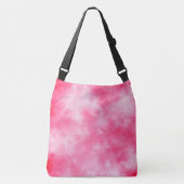 嵐スタイリッシュ雲の効果（ピンクと白） クロスボディバッグ (正面)