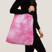 嵐スタイリッシュ雲の効果（ピンクと白） クロスボディバッグ (クローズアップ)