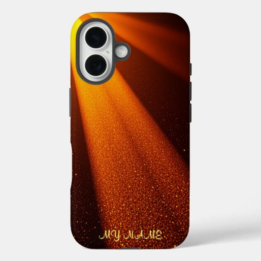 嵐太陽の:抽象芸術光線深い琥珀 Case-Mate iPhoneケース (裏面)