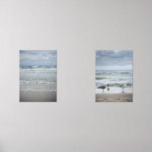 嵐威厳のあるの空の下の波のある海