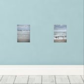 嵐威厳のあるの空の下の波のある海 (ウッドフロア)