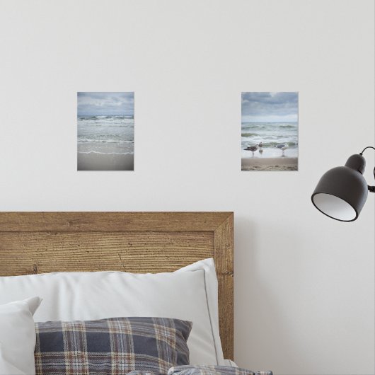 嵐威厳のあるの空の下の波のある海 (寝室)