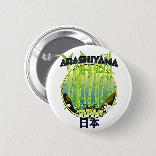 嵐山日本トラベルロゴ 缶バッジ (正面&裏面)