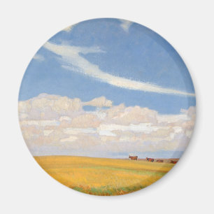 嵐後の草原（Maynard Dixon、ヴィンテージアート） マグネット