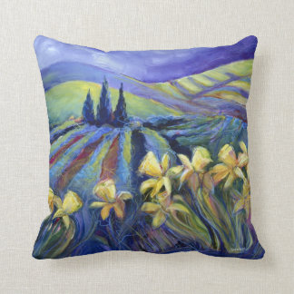 嵐日の装飾的な枕のラッパスイセン クッション