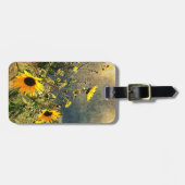 嵐雲の前のひまわり ラゲッジタグ (正面横)