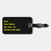 嵐雲の前のひまわり ラゲッジタグ (裏面横)