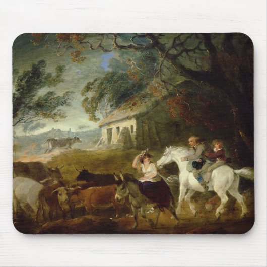 嵐1805年の前に円形になります(パネルの油) マウスパッド (正面)