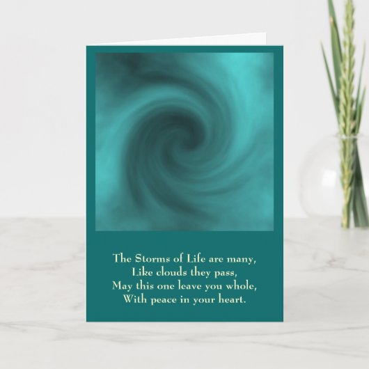 嵐、生命の嵐は雲のように多い… カード (正面)