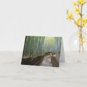 嵯峨野の竹林 – 京都 カード (黄色い花)