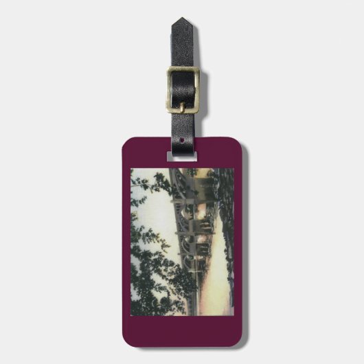 川および橋荷物および財布のラベルまたはkeychain ラゲッジタグ (正面縦)